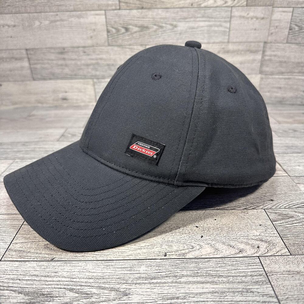 Dickies Hat Cap Snap Back One Size Gray Twill Baseball Work Logo Adjustable Mens